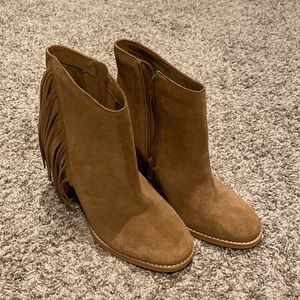 Fringe ankle booties